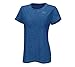Champion Women's Double Dry Tee, Awesome Blue Heather, Medium