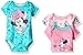 Disney Baby Girls' 3 Pack of Minnie Mouse Bodysuits