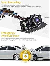 Seneo 2.7K HD 1296P Dash Cam con chipset Ambarella A7LA70 Lente Gran Angular 6G de 170 Grados, Reproducción de Rastreo GPS, HDR, Visión Nocturna, Detección de Movimiento, ADAS, LDWS, Función FCWS para Autos y Camiones