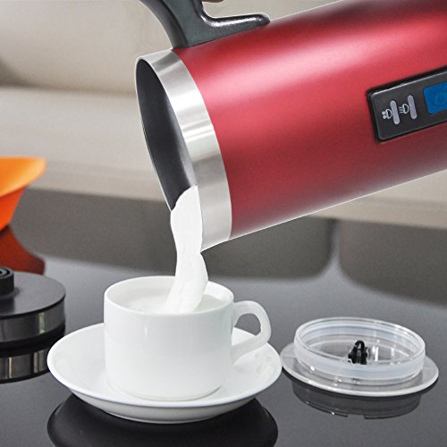 image for Huogary Milk Frother, Electric Automatic Stainless Steel Hot or Cold M