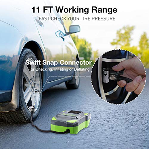 SUNLIFER Car Air Compressor Tire Inflator,12V Auto Tire Pump, Portable Digital Air Compressor for Car, Motorcycle, Bike and Other - New Upgraded