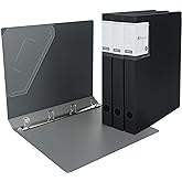 URbantin 4 Ring Binders 0.8 Inch D Ring,4 Pack D Ring Binder A4,4 Ring（Black）