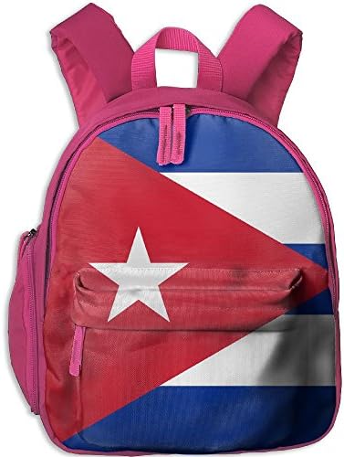 Cuba Flag National Pattern Lightweight Oxford School Bag Double Zipper Closure Waterproof Shoulder Travel With Front Pockets