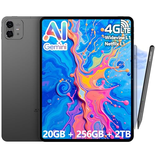 TECLAST Artpad Pro 12.7 Inch 2.2GHz Helio G99 Octa-Core Gaming Tablet Android 15, Dual SIM 4G LTE + 5G WiFi, 2176 x 1600, 20 GB RAM+256 GB ROM(TF 8TB) 10000 mAh 30 W Fast Charge, Pen Included