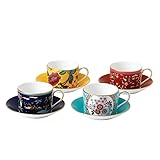 Wedgwood Wonderlust Set of 4 Teacup & Saucer Set, 5