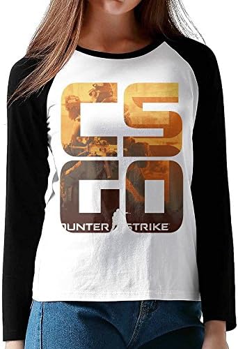 Gilles Women's Long Sleeve Baseball Raglan T Shirt Counter-Strike Global Offensive Black