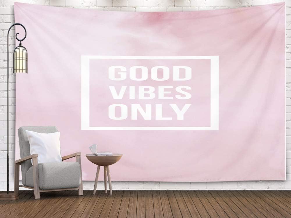 TOMWISH Pink White Hanging Wall Tapestry, Tapestries Decoration Hanging Wall Bedroom and Home Décor Dorm Vibes Only Motivational on Modern Marble Texture 80X60 Inch,Star Light