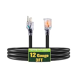 GREATIDE Indoor Extension Cord with Lighted End, 12