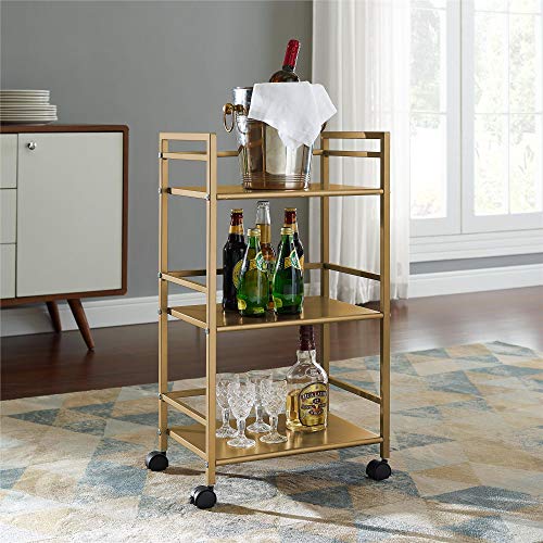 Novogratz Helix Utility Cart, Gold Pricepulse