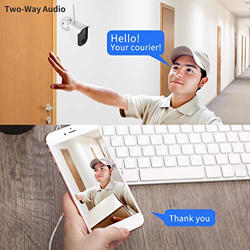 【2019 New】 Security Camera Wireless, NexTrend Rechargeable Battery Camera, 100% Wire-Free HD Indoor/Outdoor 1080p Camera with 2-Way Audio, Night Vision, PIR Motion Detection for Baby/Pet/Home(2 Pcs) - Thumbnail 5