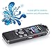 Poniie 8GB Portable Digital Audio Voice Recorder & MP3 Music Player with Built-in Loudspeaker (Rechargeable, Grey)
