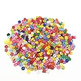 Mixed 6mm Mini Tiny Buttons Heart Flower Star Resin Round Sewing Doll Clothes Button Embellishments Scrapbook Cardmaking Pack of 1000
