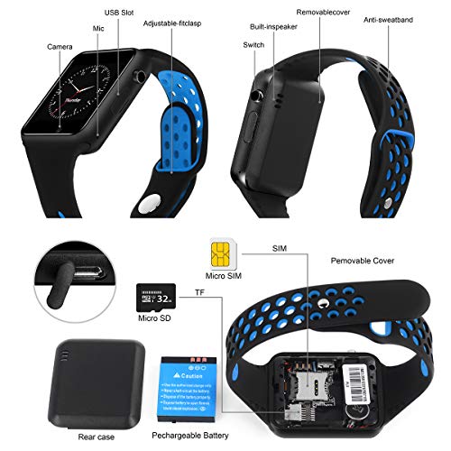 IOQSOF Smart Watch for Men Women with Sleep Monitor Sedentary Reminder Pedometer Bluetooth Smart Watches Compatible with Android iOS Samsung - Thumbnail 2