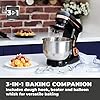 Tower T12033RG 3-in-1 5L Stand Mixer with 6 Speeds and Pulse Setting, 1000W, Rose Gold