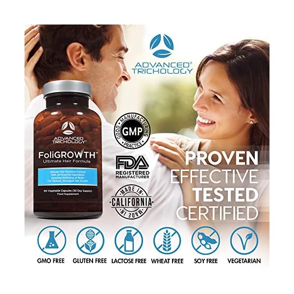FoliGROWTH-Ultimate-Hair-Growth-Nutraceutical-Gluten-Free-Vegan-Formula-3rd-Party-Tested-with-High-Potency-Biotin-Stop-Hair-Loss-Get-Thickest-Strongest-Hair-Growth FoliGROWTH Ultimate Hair Growth Nutraceutical - Gluten Free, Vegan Formula, 3rd Party Tested - with High Potency Biotin…
