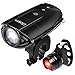 iSolem Rechargeable LED Bike Light Set, 3-Mode Bicycle Headlight and Taillight Combinations, IP65 Waterproof Front and Rear Cycling safety Flashlight - Easy to Install for Kids and Adults