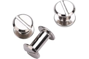 YMAISS 90 Sets Chicago Screws 3 Size 1/4,3/8,1/2in Screw Posts Bookbinding Posts Binding Screw Chicago Post Rivets Screw Belt