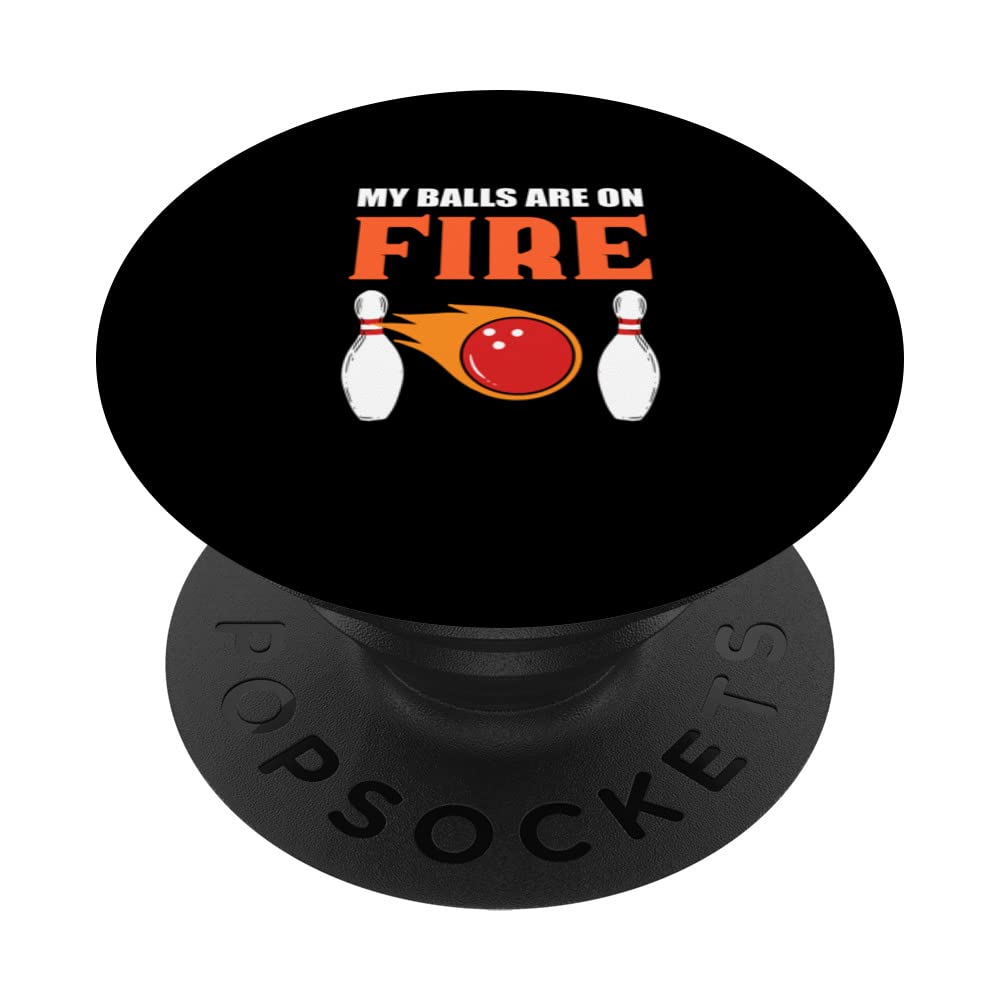 Balls on Fire Amateur Bowler PopSockets Swappable PopGrip