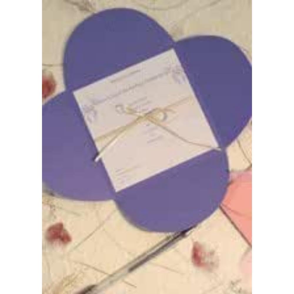 Paper State Invitations Cloverleaf Card - Chocolate (10 Sheets)