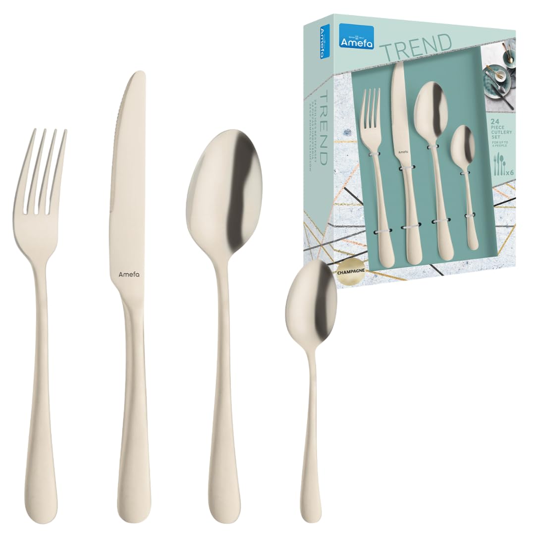 Amefa Austin 1410 Cutlery Set, Stainless Steel, Chrome Steel 18/0