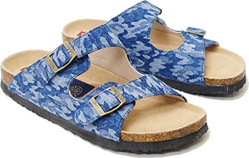 Amazon 岡山デニム サンダル メンズ カジュアル キャンバス 布 コンフォート 男性用 Tk Ll 27 0cm カモ ブルー ノーブランド品 ファッションサンダル