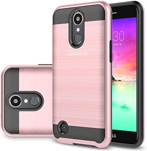 LG K20 V Case, LG K20 Plus Case, LG V5 Case, LG K10 2017 Case, Eflistone Dual Layer Hybrid Shockproof Impact Resist Rugged Case Cover (Rose Gold)