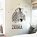 Iuhan Huge Zabra Vinyl Wall Sticker Zebra Wall Decals Animal Print Home Murals Decor