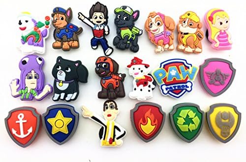 NEW Role 19pc Paw Patrol (Puppy Power) Captain Shoe Charm for Croc Shoes &amp; Bracelets Wristband