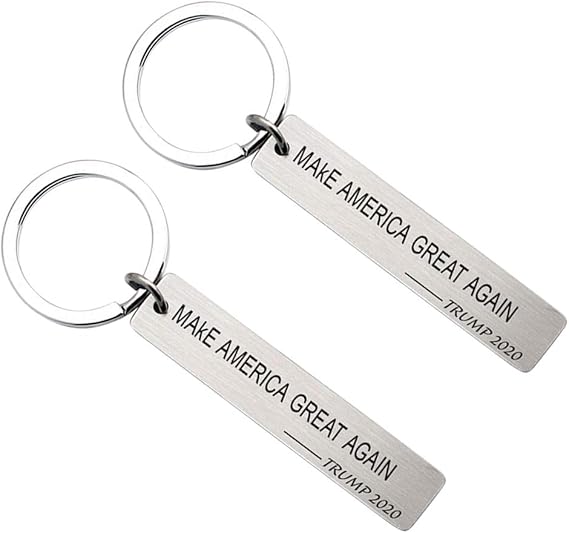 Besportble 2 Stuck 2020 Trump Schlusselbund Machen Amerika Wieder Grossartig Schlusselring Edelstahl Tasche Anhanger Ornament Fur Prasidentschaftskampagne Party Geschenk Amazon De Bekleidung
