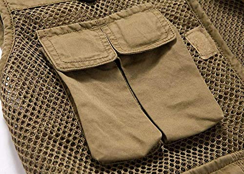 HX fashion Männer Nner Single Layer Mesh Multitasche Weste Bequeme Größen Fr Hling Und Herbst Outdoor Fotografie Weste… – Bild 5