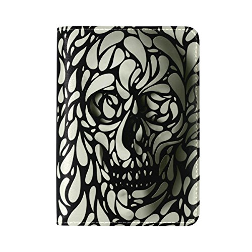 Sugar Skull Paisley Travel Passport Covers Holder Case Protector Leather