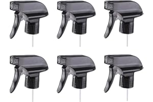 ericotry 6PCS Black Plastic Replacement tops head Mist Spray Trigger Nozzles Stream Head fits Standard 8oz/16oz Bottles Bosto
