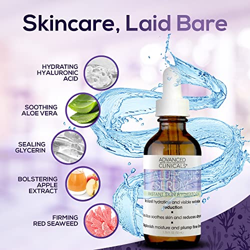 Advanced Clinicals Hyaluronic Acid Face Serum Skin Care Facial