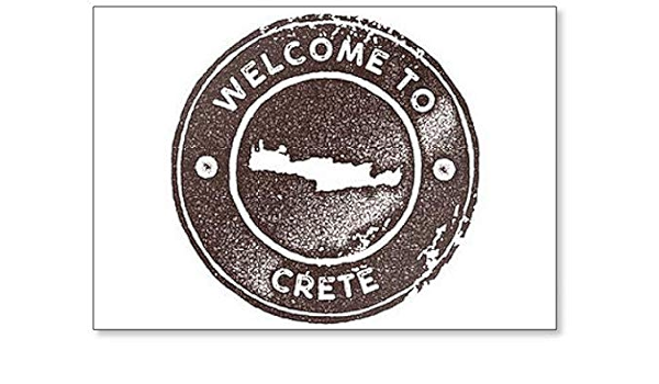 Welcome To Crete Map Vintage. Imán para nevera de estilo ...
