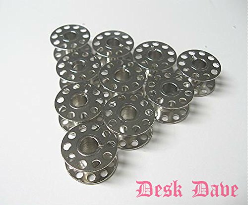 DESK DAVE'S 10 Brand New Metal Bobbins, Class 15, for BABYLOCK, BERNETTE, ELNA, JUKI Sewing Machines ~ See Models Below: