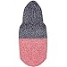 Blueberry Pet Winter Symphony Marled Color-block Knitted Unisex Designer Hooded Dog Sweater, Back Length 12