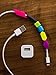 iDBeads Charger Cable Identification Beads, Faceted Neon