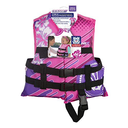 Oceans7 US Coast GuardApproved Kids Life Jacket 3050 lbs Type III