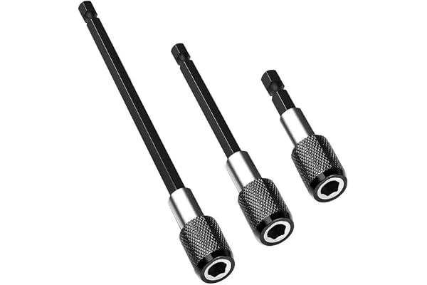 Eyech 3Pcs Magnetic Drill Bit Extension Quick Change Impact Driver Bits 1/4 Inch Hex Shank Magnetic Screw Holder Security Hea