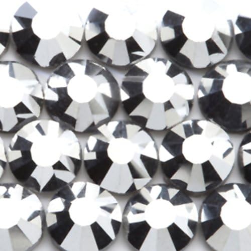 Premium PELLOSA Machine Cut Rhinestone Hot Fix SS-06(1.9mm-2.0mm) Silver Hematite 10 Gross