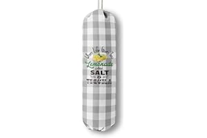 HILUS Grocery Bags Holder Organizer for Shopping Bags，Wall Mount Plastic Bags Storage Container Dispensers，Lemons Add Sal, Gift for Women Mother Grandmother Friend