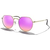 MERRY'S Round Polygon Metal Polarized Sunglasses for Women Men Retro Classic Vintage Shades S6565