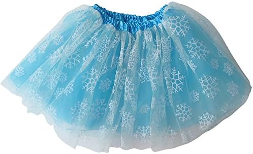 Ballerina Basic Girls Dance Dress-Up Princess Fairy Costume Dance Recital Tutu (Frozen Snowflake Turquoise)