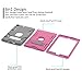 TOPSKY Case Compatible with iPad Air/A1474/A1475/A1476 9.7 inch,Built-in Kickstand Heavy Duty Protection Shockproof Rugged Defender Protective Cover Cases for iPad Air (Pink)
