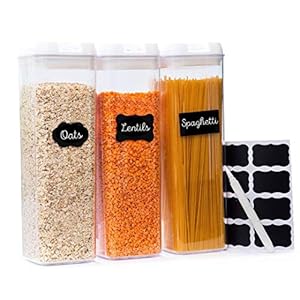 Pretty-Pantry-Co-Airtight-Food-Storage-Container-Set-24-Free-Pantry-Labels-and-Marker-Food-Storage-Containers-Ideal-for-Kitchen-Storage-Organisation-Set-of-3 Pretty Pantry & Co Airtight Food Storage Container Set, 84 Free Pantry Labels & Marker, Food Storage Containers Ideal…