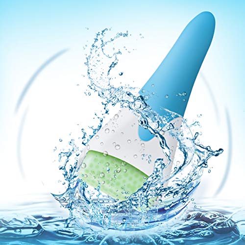 Eurobuy Ice Roller for Face & Eye Puffiness Migraine Pain Relief and Minor Injury,Set of 2 Roller Heads Ice Rolling Massager,Handhold Stainless Steel Roller,Skin Care Beauty Tool (Blue Green) - Thumbnail 2