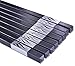 5 Pairs Melamine Chopsticks. Reusable Luxury Chopstick Set. A Wooden Replacement Made With Non-Toxic Dishwasher Safe Melamine. (Black)