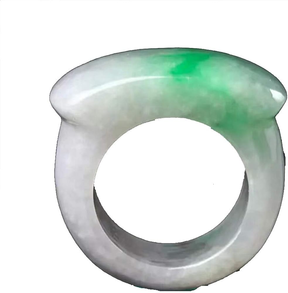 Real Green Jade 7A Ring Natural Jade Gift Peculiar Emerald Rings Men
