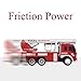 FUN LITTLE TOYS Fireman Toy Rescue Truck Friction Powered 1:16 Simulation Vehicle Light Sound, 6 Wheels a Extensible Ladder, Red White