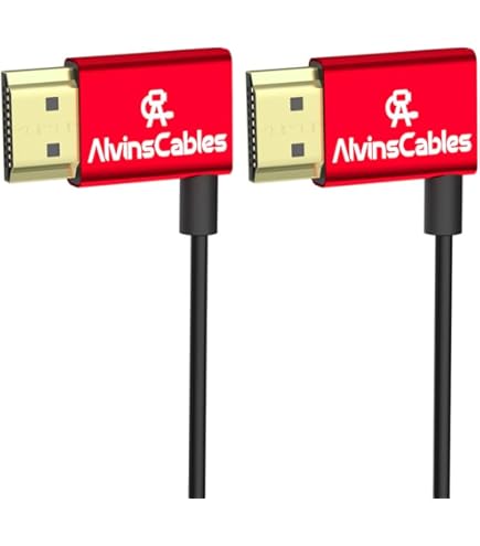 Uonecn Câble HDMI Vers HDMI 2.1 Haut Débit 48 Gbit/s Pour Atomos Ninja V, Cordon HDMI Court Enroulé Pour Sony FS5| FS7| A7S3, Z CAM E2, Prise En Charge 8K 3D HDR